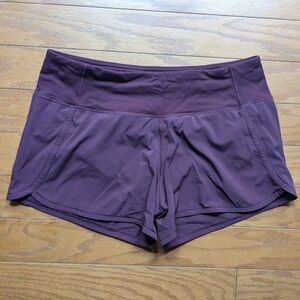 Lululemon maroon running shorts